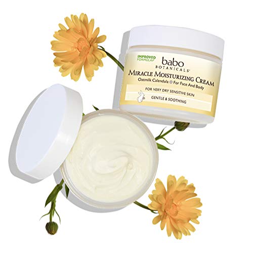 Babo Botanicals Miracle Moisturizing Face & Body Cream - with Natural Oat Extract, Organic Calendula & Shea Butter - For Babies, Kids or Adults with Sensitive or Dry Skin - 2 oz - Image 5