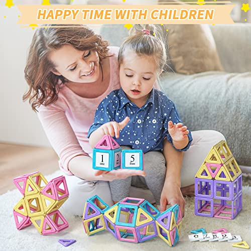 Magnetic Blocks Basic Set (28 pieces+number kits), STEM Toys for 3 4 5 6 7 Year Old Girls Boys, Magnetic Tiles, Educational Magnet Toys for Toddlers 3-5, 4-8, Building Blocks for Kids Ages 3+ Gift - Image 6